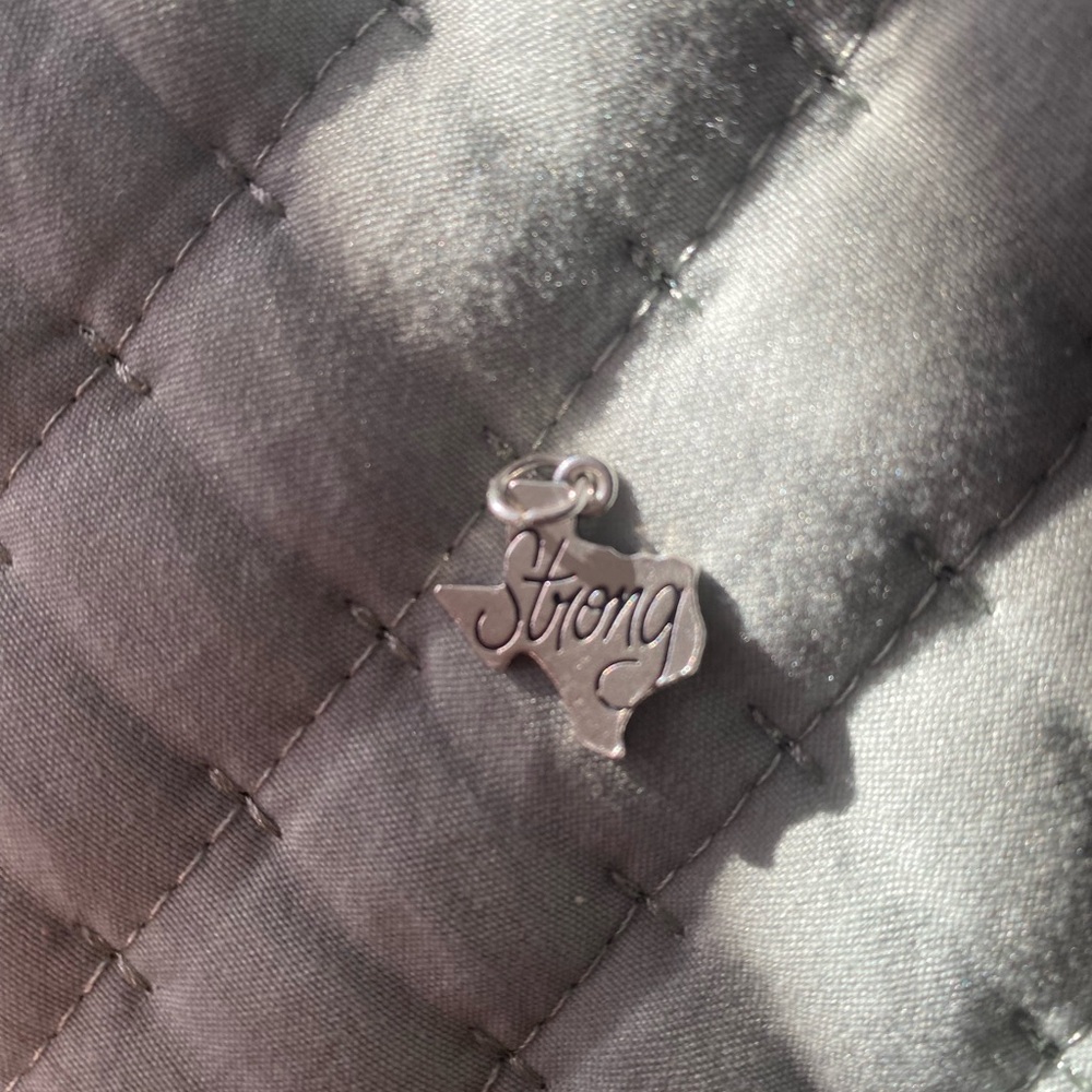 James Avery Silver 'Strong' Texas Charm